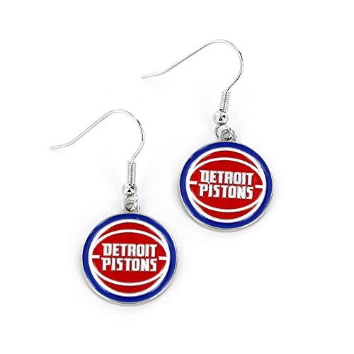 aminco NBA Detroit Pistons Logo Dangler Earrings, 2.5