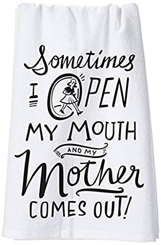 Primitives by Kathy LOL Made You Smile Dish Towel, 28' x 28', Open My Mouth