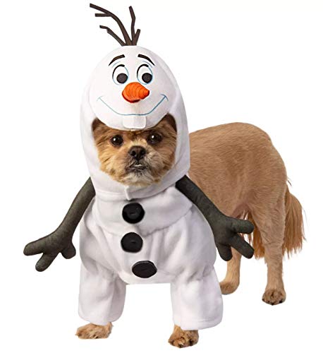 Rubie's unisex adult Disney: Frozen 2 Olaf Pet Costume Party Goods, White, M Neck 14.5 Girth 20 Back 15 US