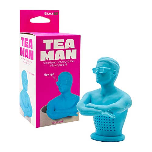 GAMAGO Tea Man Tea Infuser - 100% Silicone Non-Toxic Reusable Loose Tea Steeper - Cute and Funny Gift Tea Leaf Strainer - Tea Diffuser Microwave and Dishwasher Safe for Kitchen Home Office