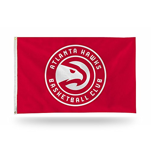 Rico Industries NBA 3-Foot by 5-Foot Single Sided Banner Flag with Grommets, Atlanta Hawks