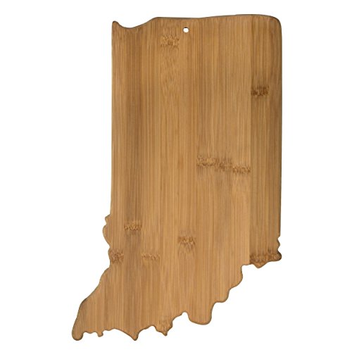 Totally Bamboo Indiana State Shaped Bamboo Serving & Cutting Board