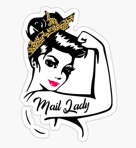 Mail Lady Leopard Rosie Postal Worker Ballot Voting by Mail - Sticker Graphic - Decal Sticker