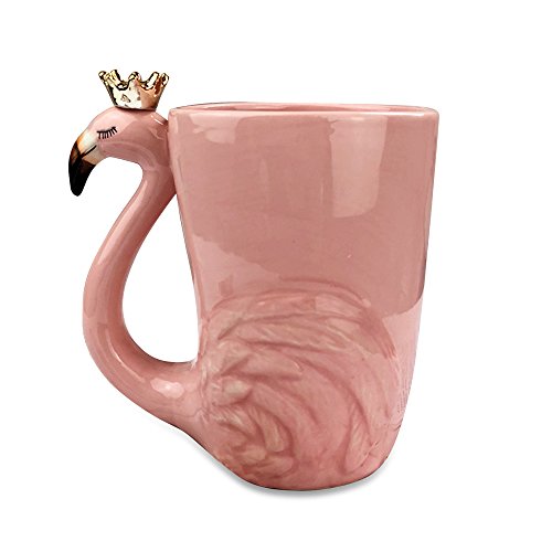 16 oz Cute Pink Coffee Mug Ceramic Flamingo Gift Mug Mom Day Gift for Women Her Grandma Mother Mug Funny Coffee Cup Xmas Presents for Wife Girlfriend Animal Wedding Mug Decor Christmas Mugs