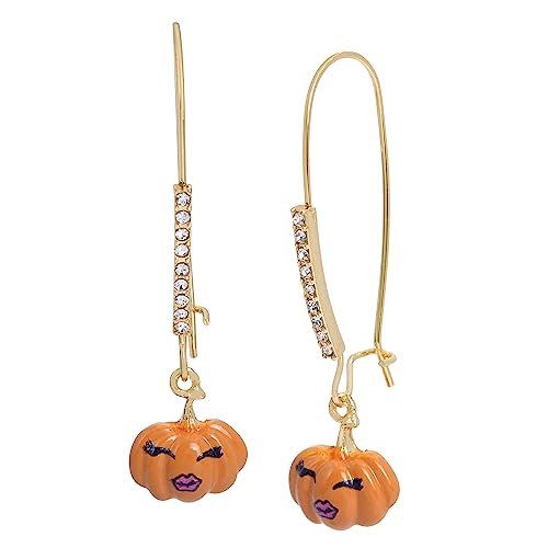 Betsey Johnson Halloween Pumpkin Dangle Earrings