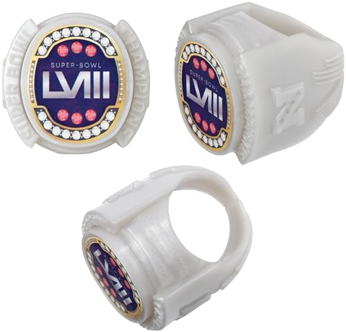 DecoPac NFL Super Bowl LVIII Rings, Cupcake Decorations, Officially Licensed, Football Rings, Food Safe Cake Toppers – 72 Pack