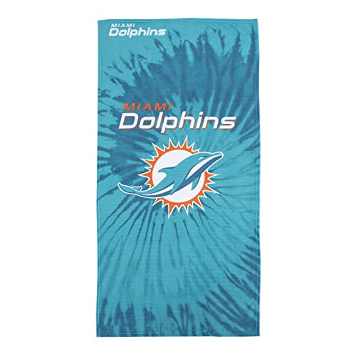 Northwest NFL Miami Dolphins Unisex-Adult Beach Towel, 30' x 60', Psychedelic