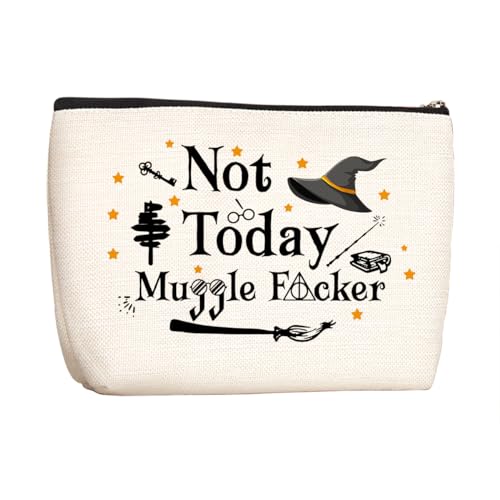 Magic Stuff Magic Makeup Bag Not Today Cosmetic Bags for Women Librarian Gifts Book Worm Gift Ideas Wizard Staff Magic Kits & Accessories Magic Wand