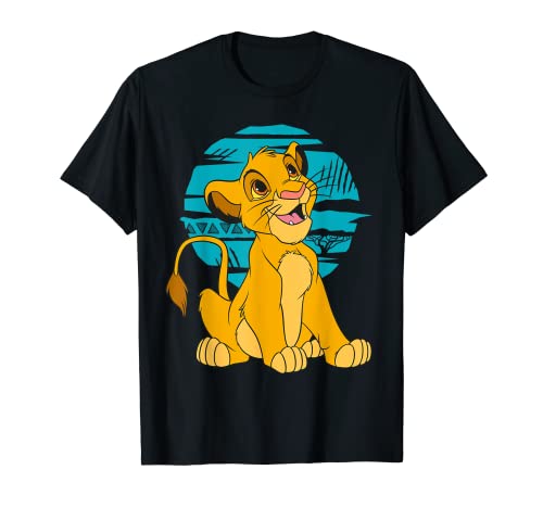 Disney The Lion King Young Simba Happy Blue Retro T-Shirt