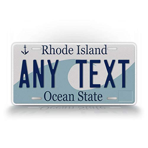 SignsAndTagsOnline Personalized Any Text Rhode Island License Plate Custom RI Metal Auto Tag