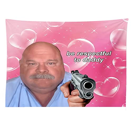 Atrippy Be Respectful to Daddy Tapestry Bertram for Bedroom Aesthetics 51''x60'' Funny Bertram Tapestry Meme Wall Tapestries Funny Flags Banner Wall Hanging for College Dorm Living Room