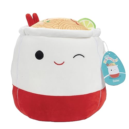 Squishmallows 10' Daley The Takeout Noodles - Officially Licensed Kellytoy Plush - Collectible Soft & Squishy Foodie Stuffed Animal Toy - Add to Your Squad - Gift for Kids, Girls & Boys - 10 Inch