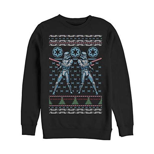 STAR WARS Men's Ugly Christmas Candy Stormtrooper Sweatshirt - Black - 3X Large