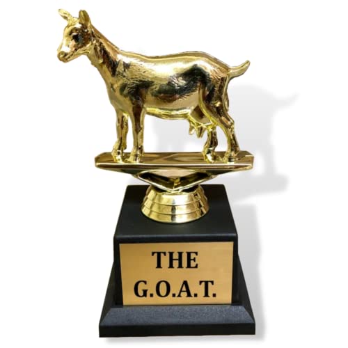 Goat Trophy | G.O.A.T Greatest of All Time Trophy | Funny Recognition Trophy for Boss, Coworkers, Friends | Custom Engraved Appreciation Trophy | Gag Gift for Work