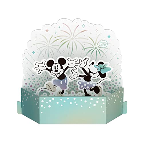 Hallmark Paper Wonder Disney Musical Pop Up Birthday Card, Encouragement Card, All Occasion Card with Lights (Mickey Mouse and Minnie Mouse)