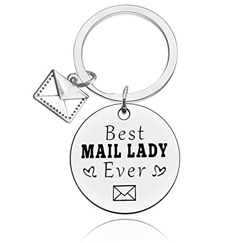 Appreciation Keychain Gifts for Mail Lady Postal Worker Keyring Gift Mail Carrier Gift for Women Thank You Gift for Mail women Post Carrier Retirement Anniversary Thanksgiving Birthday Gifts