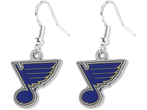 aminco NHL St. Louis Blues Logo Dangler Earrings, Size 2.5