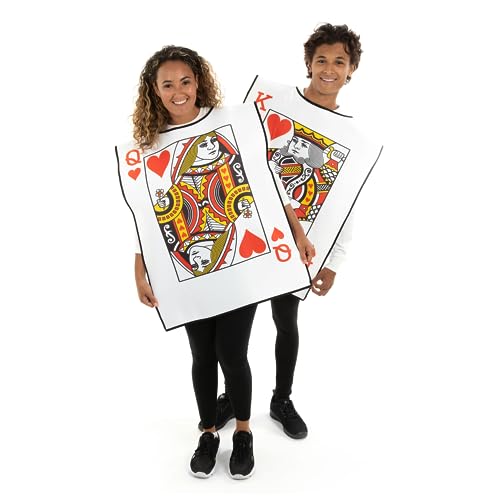 Poker Card Halloween Costume | Slip On Costume | One Size Fits Most | Unisex Adult Costume |King & Queen Costumes
