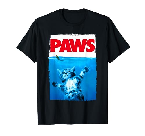Paws Cat and Mouse Top, Cute Funny Cat Lover Parody T-Shirt