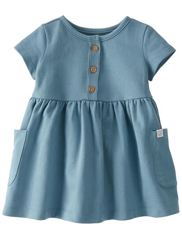 little planet by carter's baby-girls Baby & Toddler Girls' Organic Cotton Dress, Blue Creek, 12 Months