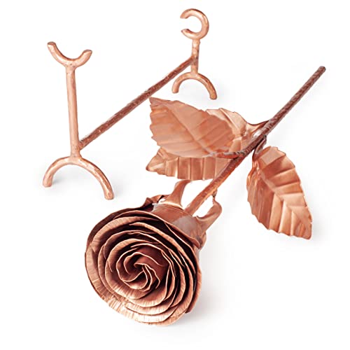 Copper Rose - Copper Gifts for Her, 7 Year Anniversary, Copper Gifts for 7th Anniversary, 22nd Anniversary, Copper Anniversary, Metal Rose, Metal Flowers (Natural HS)