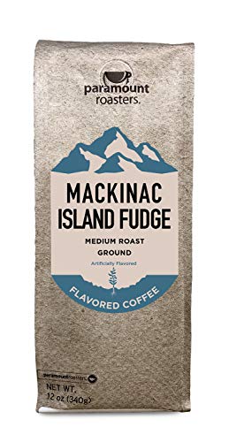 Mackinac Island Fudge Flavored Ground Coffee, 1-12oz package medium roast, by Paramount Roasters (Paramount Coffee Company)