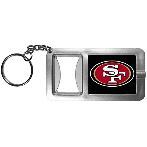 NFL Siskiyou Sports Fan Shop San Francisco 49ers Flashlight Key Chain with Bottle Opener One Size Black