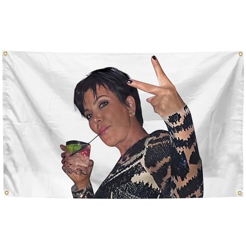 AryaKo Kris Actor Jenner Tapestry 3x5 Ft Man Cave Wall Tapestry Funny Tapestry with Brass Grommets Tapestry Wall Hanging for College Dorm Room Decor, Parties, Gift