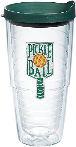 Tervis Pickleball Made in USA Double Walled Insulated Tumbler Travel Cup Keeps Drinks Cold & Hot, 24oz, Classic