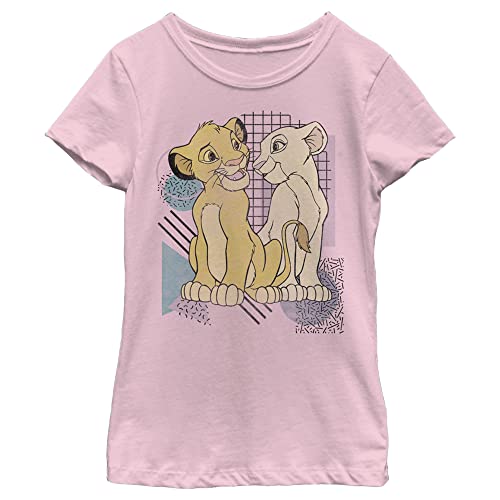 Disney Girl's Lion King Nostalgia T-Shirt, Light Pink, Medium