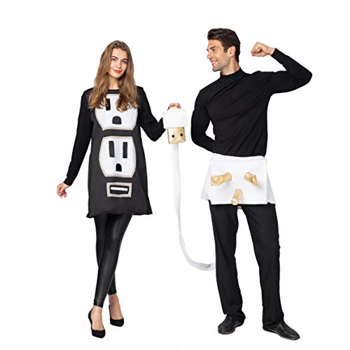 Spooktacular Creations USB/Light Plug and Socket Couple Set Halloween Costume for Adult (Standard)