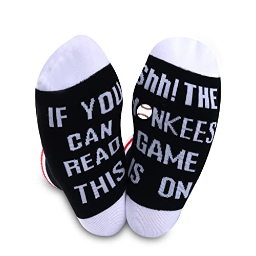 GJTIM 2 PAIRS Baseball Gift Baseball Fans Gift Baseball Team Socks Funny Birthday Gift for Baseball Lovers (Y)