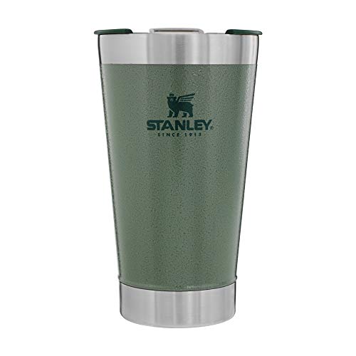 Stanley Classic Stay Chill Vacuum Insulated Pint Tumbler, 16oz Stainless Steel Beer Mug with Built-in Bottle Opener, Double Wall Rugged Metal Drinking Glass, Dishwasher Safe Insulated Cup