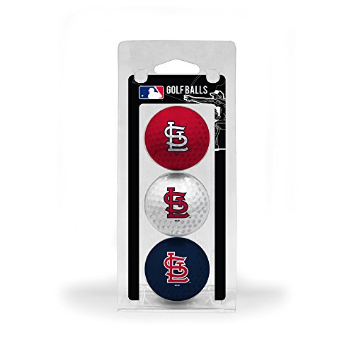 Team Golf MLB St Louis Cardinals 3 Golf Ball Pack Regulation Size Golf Balls, 3 Pack, Full Color Durable Team Imprint