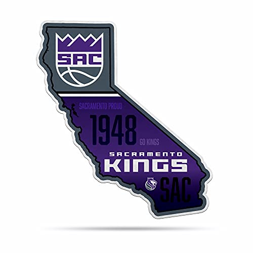 Rico Industries NBA Sacramento Kings State Shape Shape Cut Pennant - Home and Living Room Décor - Soft Felt EZ to Hang