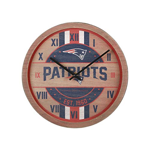 FOCO New England Patriots NFL Barrel Wall Clock