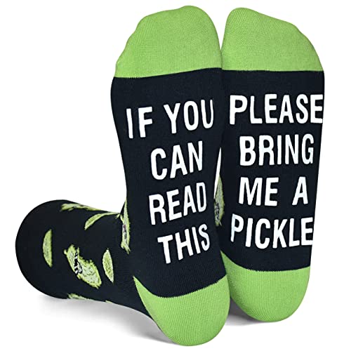 Pickle Gifts for Pickle Lovers, Funny Pickle Crew Socks Novelty Gifts for Men Women