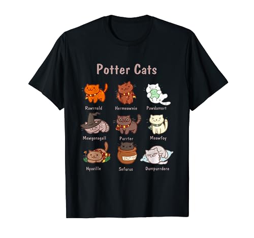 Potter Cats t-shirt, Funny Gifts For Cat Lovers Tshirt