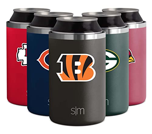 Simple Modern Officially Licensed NFL Cincinnati Bengals Gifts for Men, Women, Dads, Fathers Day | Insulated Ranger Can Cooler for Standard 12oz Cans - Beer, Seltzer, and Soda