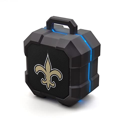 SOAR NFL Shockbox LED Wireless Bluetooth Speaker, New Orleans Saints