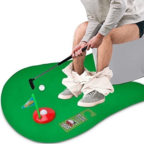 Dad Gifts - Fathers Day Birthday Gag Gifts from Son, Daughter - Toilet Game Mini Golf Toy- Funny Christmas White Elephant Valentines Day Gifts for Dad, Men, Husband, Boyfriend, Him
