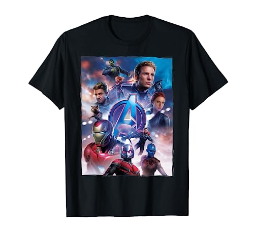 Marvel Avengers Endgame Main Character Poster Graphic Tee T-Shirt