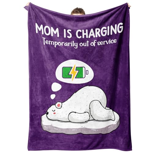 Craftique Gifts for Mom- Super Soft Mom Blanket with Funny Design- Mother's Day Birthday Gifts for Mom from Daughter Son, Thoughtful Mom Gifts, Mom Birthday Gifts, Blanket Throw for Mom, 60'*50'