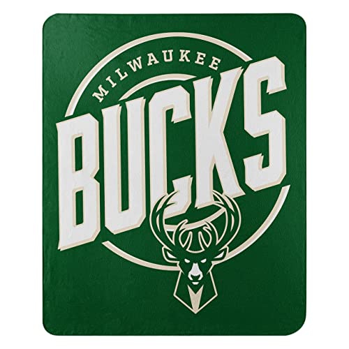 Northwest NBA Milwaukee Bucks Unisex-Adult Fleece Throw Blanket, 50' x 60', Campaign