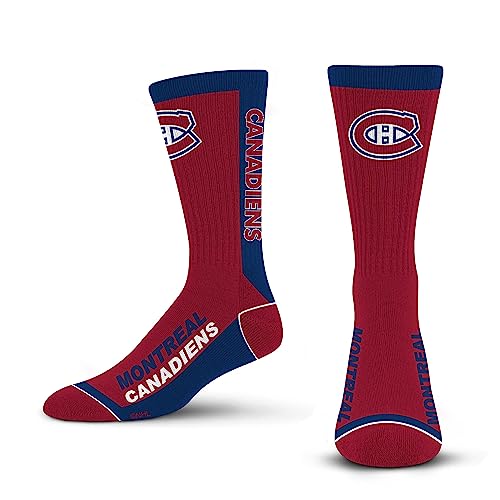 For Bare Feet NHL MONTREAL CANADIENS MVP Crew Sock Team Color Large