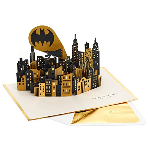 Hallmark Signature Paper Wonder Batman Pop Up Father's Day Card or Birthday Card for Him (Epic Day)
