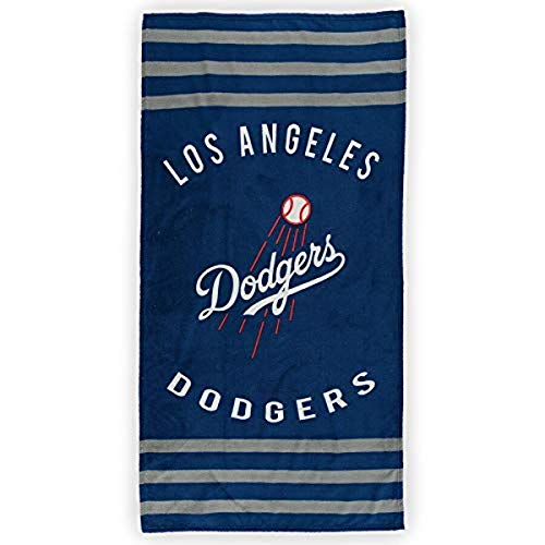 The Northwest Company MLB Los Angeles Dodgers Striped Beach Towel, 30 x 60-inches