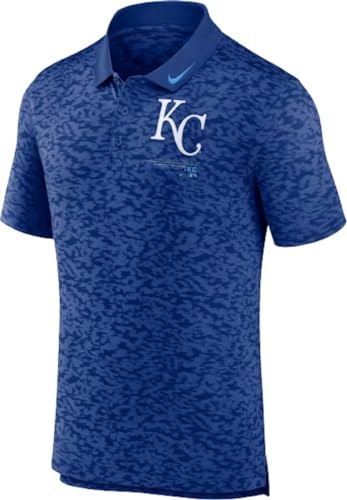 Nike Men's MLB Next Level Polo T-Shirt (US, Alpha, X-Large, Regular, Regular, Kansas City Royals - Blue)