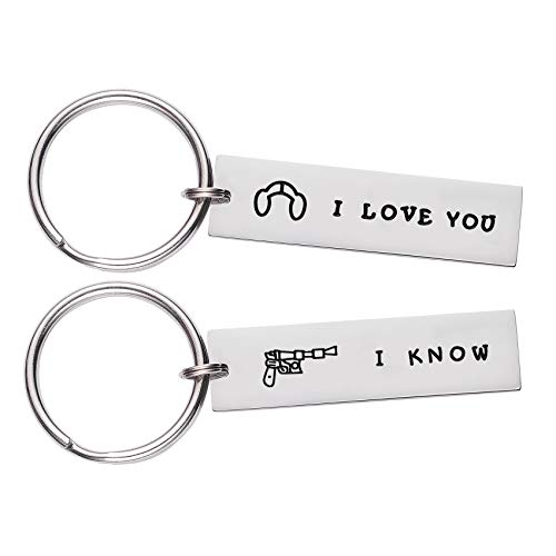LParkin Star Wars Keychain I Love You I Know Couple Gifts for Him and Her Girlfriend Boyfriend Husband Wife