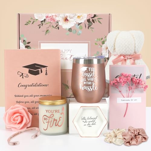 Joyseller Graduation Gifts for Her 2024, Class of 2024 Graduation Gifts Basket for Women, Tumbler, Greeting Cards, Graduation Gifts Box 2024 for College, High School Friends, Daughter, Sisters